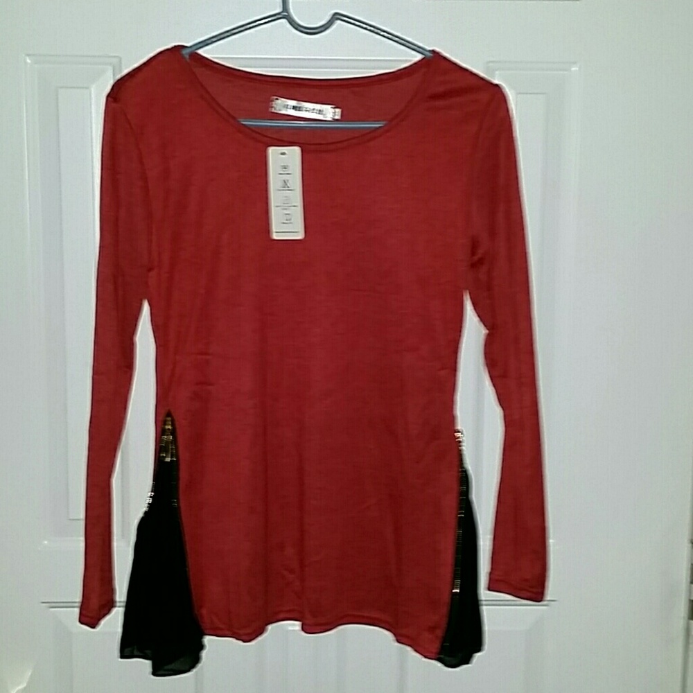 Red with side zip details NWT